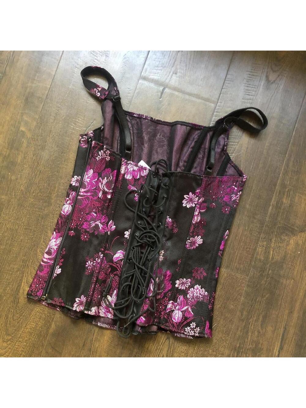 Frederick's of Hollywood Women's Pink and Purple Corset - Picture 2 of 2